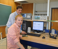 students demonstrating software defined radio